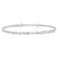 Sterling Silver Polished Beaded 2-strand 9 inch Plus 1 inch ext. Anklet