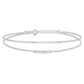 Sterling Silver 2-Strand Beaded 9in Plus 1in ext. Anklet
