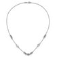 Sterling Silver Rhodium-plated Beaded Fancy Necklace