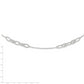 Sterling Silver Hammered Oval with Beads Necklace