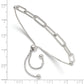 Sterling Silver Polished Paperclip Link Adjustable Bracelet