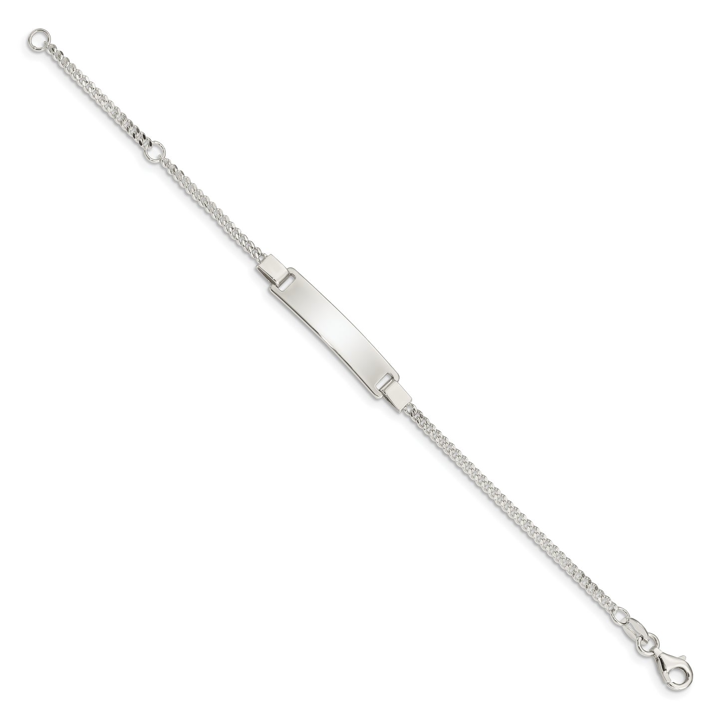 Sterling Silver Adjustable Baby ID Bracelet