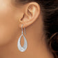 Leslie's Sterling Silver Polished and Textured Dangle Earrings