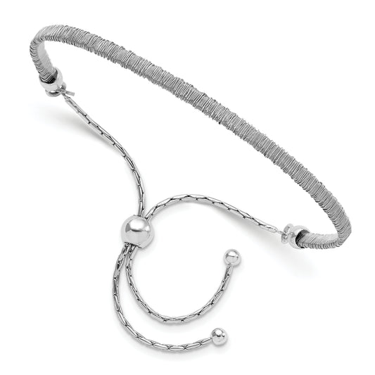 Leslie's Sterling Silver Polished Twisted Adjustable Bracelet