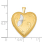 1/20 Gold Filled and White Rhodium Satin Butterfly 19mm Heart Locket