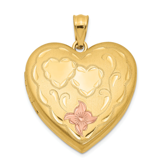 1/20 Gold Filled 4-Frame Enameled Heart Locket