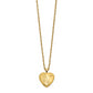 1/20 Gold Filled 16mm Footprints Heart Locket Necklace