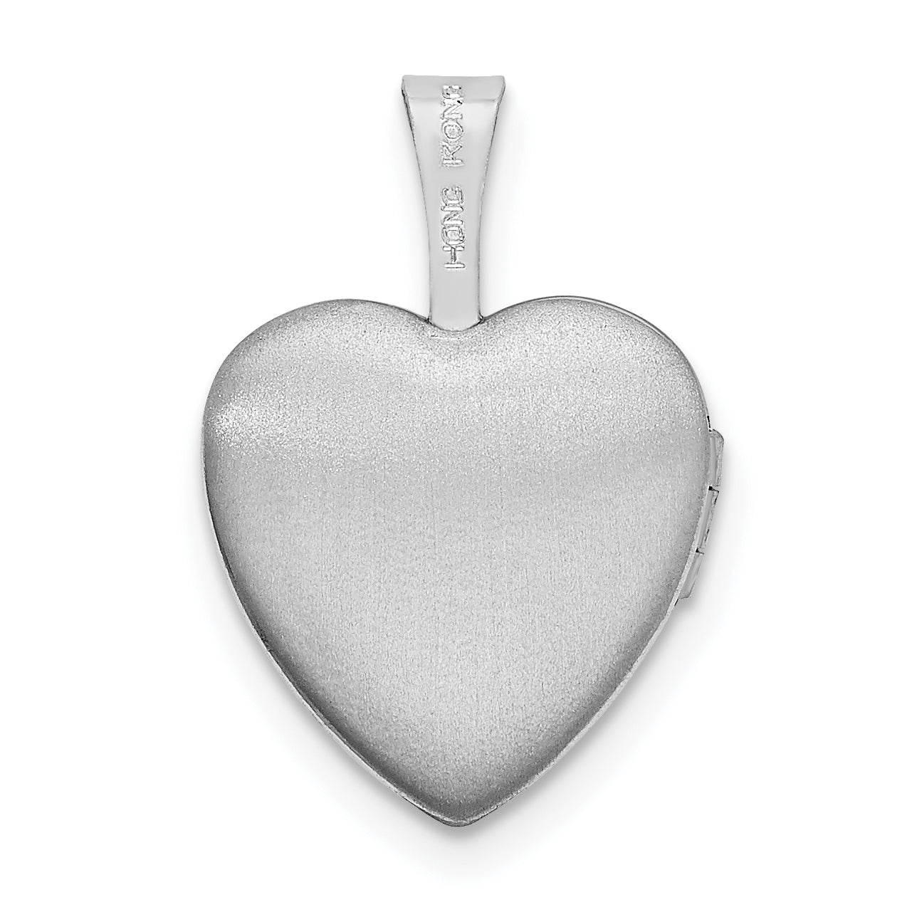 Sterling Silver Rhodium-plated Gold-plated Linked Hearts 12mm Heart Locket