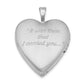 Sterling Silver Rhodium and Gold-plated Footprints 20mm Heart Locket