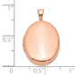 Sterling Silver Rose Gold-plated 20mm Polished Oval Locket