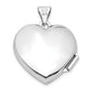 Sterling Silver Rhodium-plated Polished 18mm Heart Locket