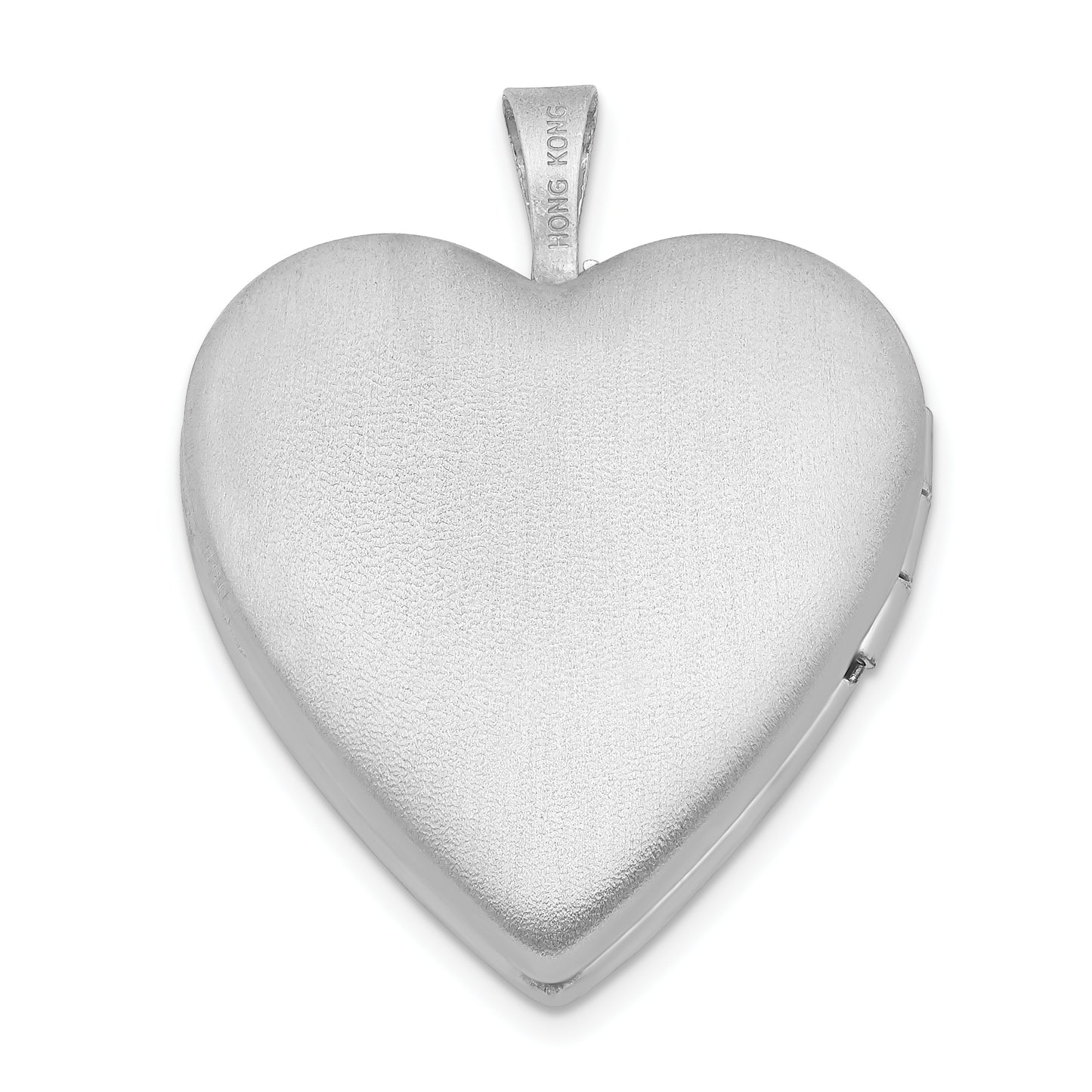 Sterling Silver 20mm Gold-Tone Satin and Polished D/C Claddagh Heart Locket