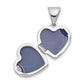 Sterling Silver Rhodium-plated Polished 10mm Heart Locket