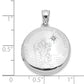 Sterling Silver 20mm Diamond Polished Saint Christopher Round Locket