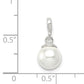 Sterling Silver Simulated White Pearl Enhancer