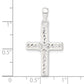 Sterling Silver Stellux Crystal and White Cross Pendant