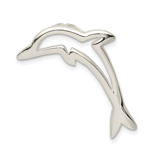 Sterling Silver Dolphin Chain Slide