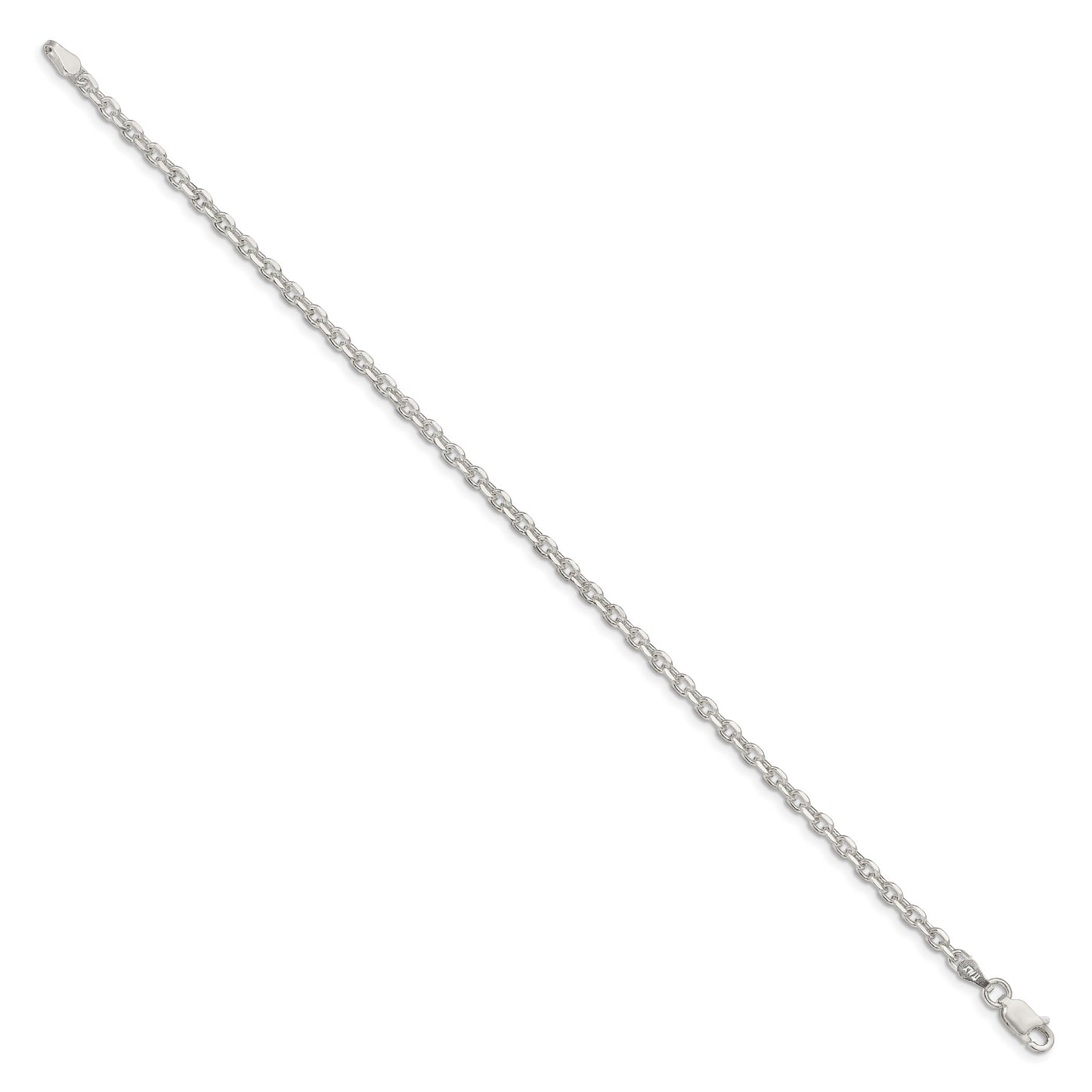 Sterling Silver 2.75mm Diamond-cut Forzantina Cable Chain