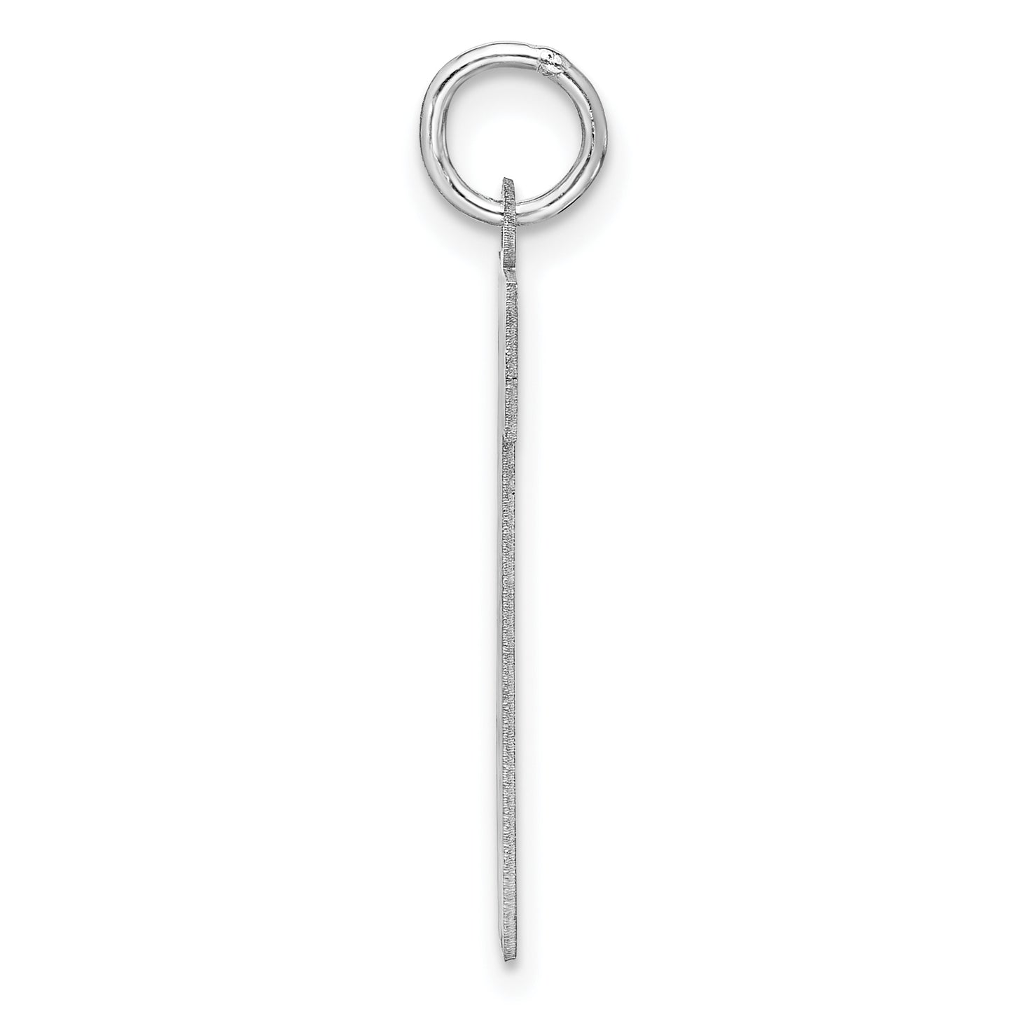 Sterling Silver/Rhodium-plated Satin Number 1 Charm