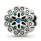 Sterling Silver Reflections Blue/Green Crystals Flower Bead