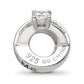 Sterling Silver Reflections Rhod-plated CZ Engagement Ring Bead