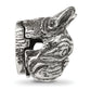 Sterling Silver Reflections Antiqued Bulldog Head Hinged Bead