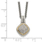 Shey Couture Sterling Silver with 14K Accent 18 Inch Diamond Necklace