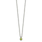 Shey Couture Sterling Silver with 14K Accent 18 Inch Antiqued Cushion Peridot Necklace