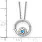 White Ice Sterling Silver Rhodium-plated 18 Inch Blue Topaz and Diamond Necklace with 2 Inch Extender