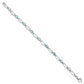 SS Rhod-plated 5mm 3.78BT Blue Topaz Paperclip Chain Bracelet