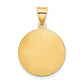 14k Confirmation Medal Hollow Round Pendant