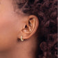 14k Madi K Polished CZ 2mm Hinged Huggie Hoop Earrings