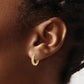 14k Madi K Polished CZ 2mm Hinged Huggie Hoop Earrings