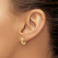 14k Madi K Polished CZ Hinged Huggie Hoop Earrings