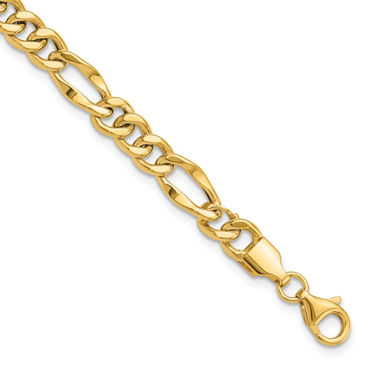 14k Polished Figaro Link Bracelet