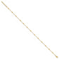 Chisel Stainless Steel Polished Yellow IP-plated Beaded 9.5 inch Anklet Plus 1 inch Extension