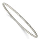 Chisel Stainless Steel Polished and Textured 2mm Slip on Bangle