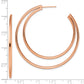Chisel Stainless Steel Polished Rose IP-plated Post Hoop Earrings