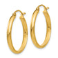 14k Round Tube Hoop Earrings