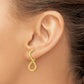 14K 23.25mm Polished Twisted Teardrop Post Dangle Earrings