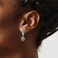 14K WG 9-10mm Round Saltwater Cultured Tahitian Pearl Diam Dangle Earrings