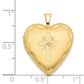 14ky 20mm Diamond Satin and D/C Cross Heart Locket