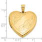14K 24mm Polished Fancy Design Heart Locket