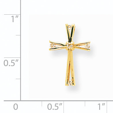 14k VS Diamond cross pendant
