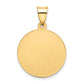 14k Polished/Satin First Holy Communion Medal Hollow Pendant