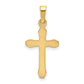 14k Textured and Polished Latin Cross Pendant