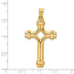 14k Polished Fancy Cross Pendant