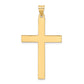 14k Polished Solid Cross Pendant