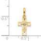 14k CZ Diamond-cut Children's Cross Pendant