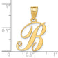 14KY Script Letter B Initial Pendant with Diamond